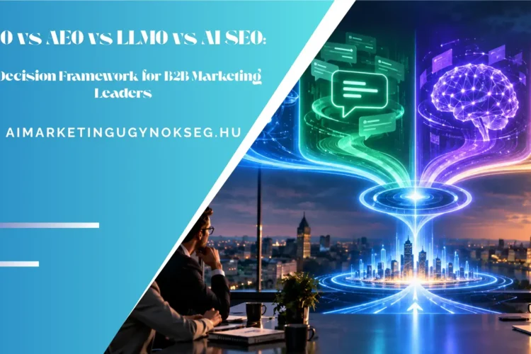 aimarketingügynökség - GEO vs AEO vs LLMO vs AI SEO A Decision Framework for B2B Marketing Leaders